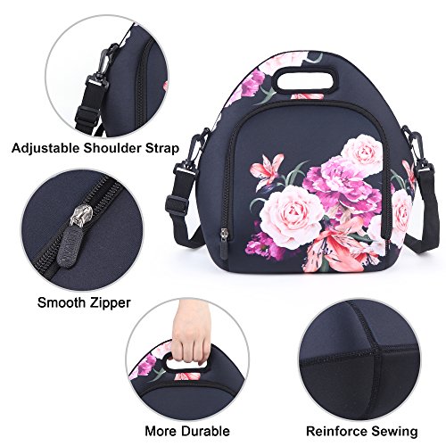 image for Neoprene Lunch Bag, Anyshock Insulated Lunch Tote Bento Box Organizer 