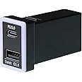QC3.0 +PD3.0 USB Power Socket, 60W Output, Type C & Quick Charge 3.0 Car Charger USB Adapter for Smart Phone PDA iPad iPhone Android GPS Use for Toyota (Type A)