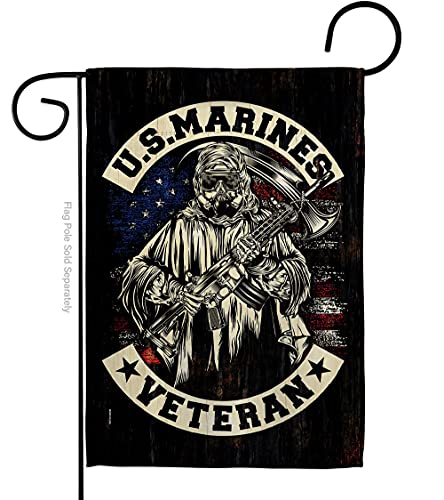 USBrotherhood Marines Veteran Garden Flag - Armed Forces Marine Corps USMC Semp…