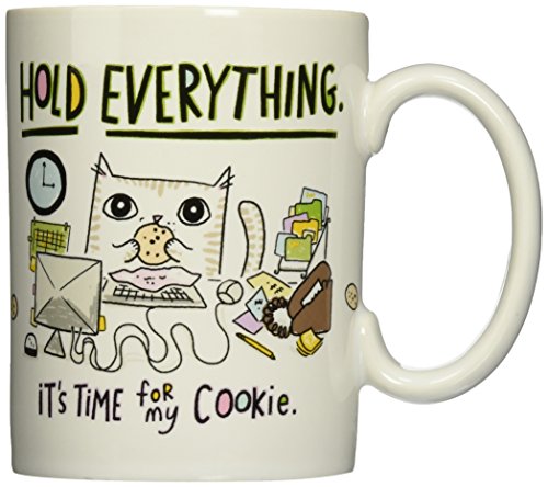 Enesco Cats at Work by Kathy Weller for Enesco Hold Everything Mug, Blue