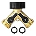 Maggift Brass Splitter, 2-Way Y Brass Hose Connectors