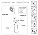 Handheld Shower Head with 6 Lavish Spray Settings from Power Massage to Water Saving Mode; Adjustable Shower Arm Mount, Hose and Sealant Tape Included