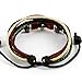 WILD-WIND (TM Christmas Multi Strand Metal Leaf Pendant Zen Style Leather Wrist Wrap Bracelet