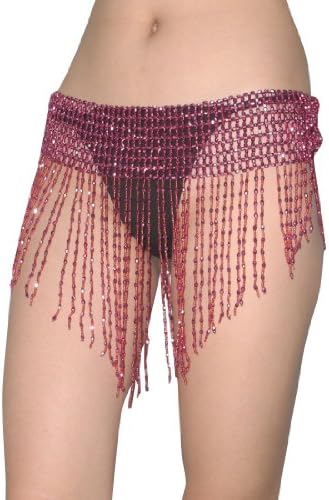 Womens Sexy Exotic Stretchy Belly Dance Skirt / Belt with Beads