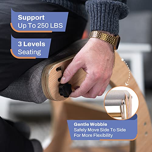 NYPOT Ergonomic Kneeling Chair Adjustable Rocking Knee Chair Posture