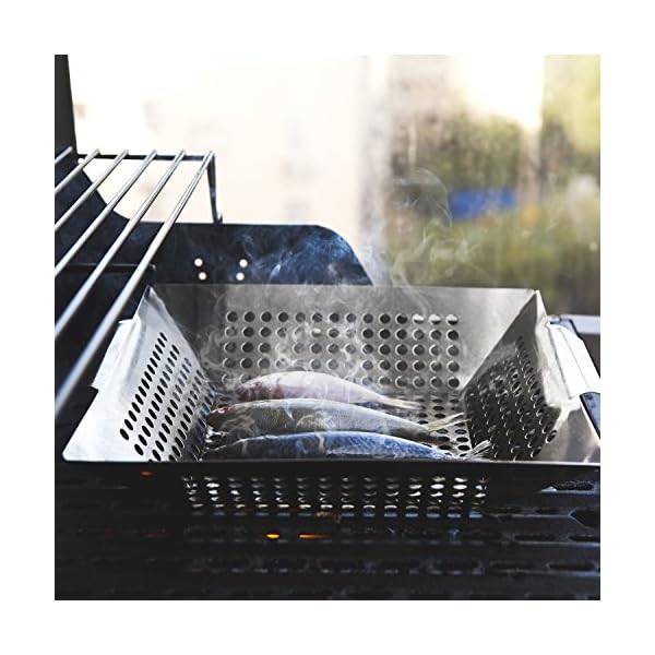 Nonstick-Stainless-Steel-Vegetable-Grill-Basket-Wok-Topper-with-Carry-Handles-Bonus-Ebook-for-No-Mess-Stir-Fry-Grilling-Fish-Seafood-Veggies-Fruit-by-Luxury-Grill-Products-12-x-12-x-224