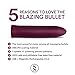 Bullet Vibrator | Cordless USB Rechargeable | Blazing Vibrating Bullet Adult Toy | 3 Speeds + 7 Pulsating Patterns, Deep Purple