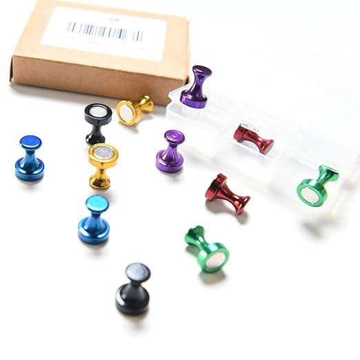 Imanes de refrigerador, 12 pines magnéticos de níquel, pequeños ...