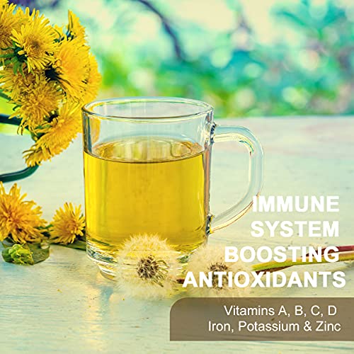 Yan Hou Tang Organic Dandelion Root Tea Bags 20 Counts Digestive Vitamin Rich Premium Herbal Detox Teabags to Cleanse Help Boost Immunity Caffeine Free