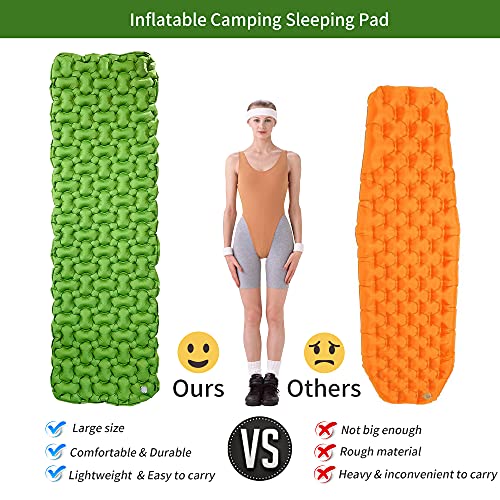 TAOHIHI Ultralight Camping Sleeping Pad,Patented Backpacking Camping