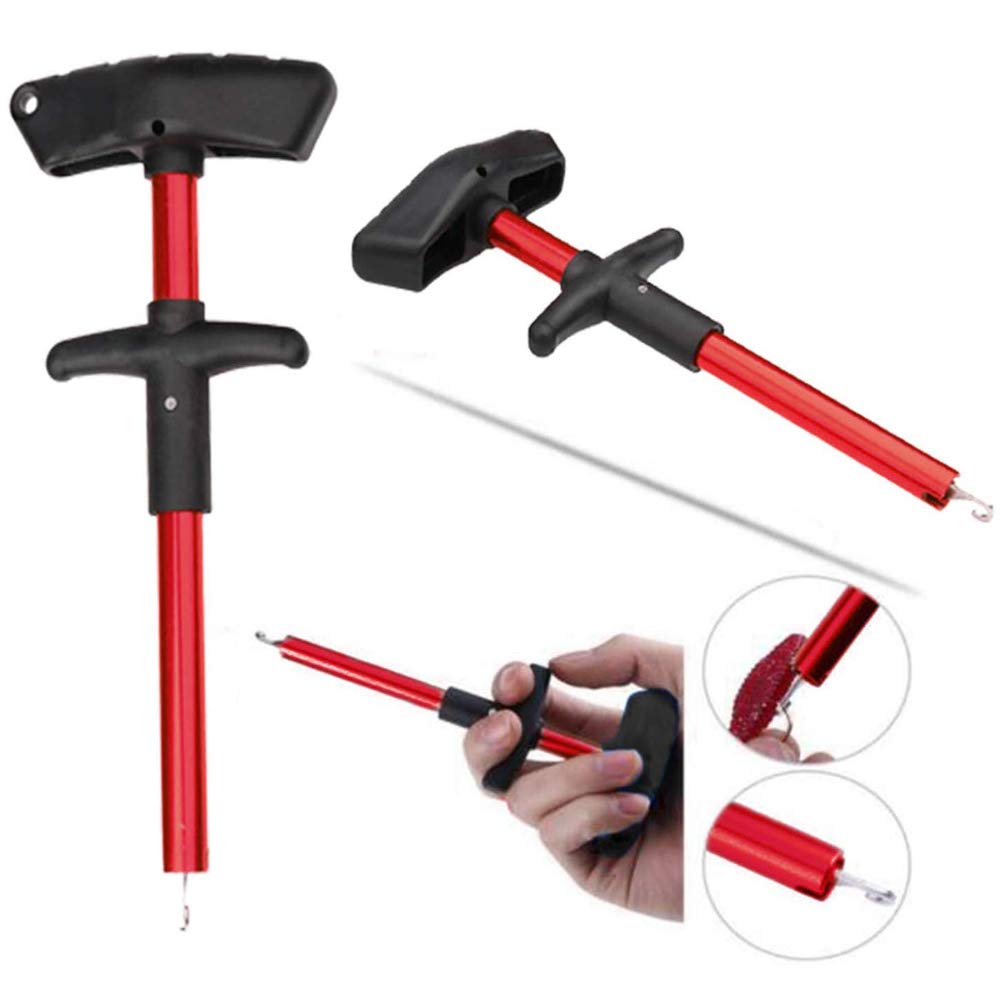 VOANZO Fishing Hook Remover, Squeeze-Out Fish Hook Separator Tools, Fishing Hook Extractor Puller Removal Tool 170x75x30mm (Red)