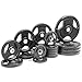 XMark Fitness Premium Quality Rubber Coated Tri-grip Olympic Plate Weights - Sold in Sets