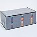 1Storage Charcoal Fiber Clothing Organizer Bag, 3Cells, Carry Handles, Grey 902-19