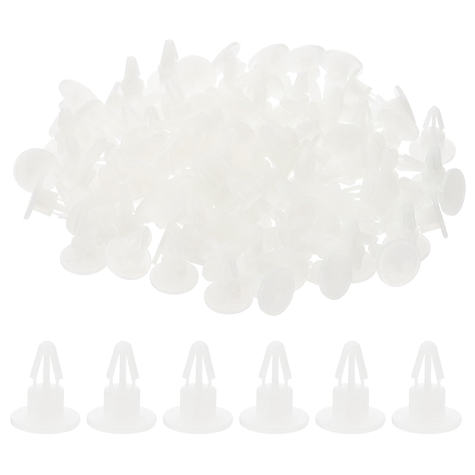 PATIKIL PCB Support Spacer, 100Pack 2mm/0.31" Supporting Height PCB Standoff Isolation Board Stand Column Flat Head Plastic Support for PCB PC Board, White