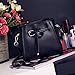Crossbody Four Set Leather,Clearance! AgrinTol Women Women Fashion Handbag Shoulder Bags Tote Bag Wallet (Black)