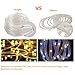 B-right LED Rope Lights Outdoor, 72ft 200 LED String Lights Plug in Remote Dimmable 8 Modes Waterproof Indoor Outdoor Rope String Lights for Tree Patio Garden Fence Roof Decoration (Warm White)