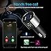 Bluetooth FM Transmitter, ESOLOM in-Car FM Radio Adapter Hands-Free Calling, Car Charger, MP3 Player Car Kits Dual USB Port Charger 5V/2.4A&1A, Support Voltage Detection (Sliver)