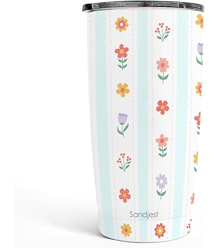 Amazon.com: CHASOEA Daisy Flowers Tumbler 20oz Floral Stainless Steel  Vacuum Insulated Tumblers with Lid and Straw Light Blue Travel Coffee Mug  Tea Wine Cups Water Bottle Gifts for Women : Home &