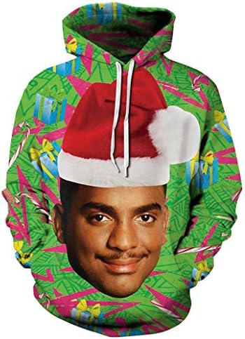 KSJK Unisex Funny Print Ugly Christmas Sweater Jumper