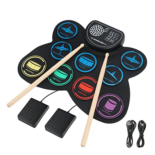 Electronic Drum Set, Marrilley Drum Practice Pad with Headphone
