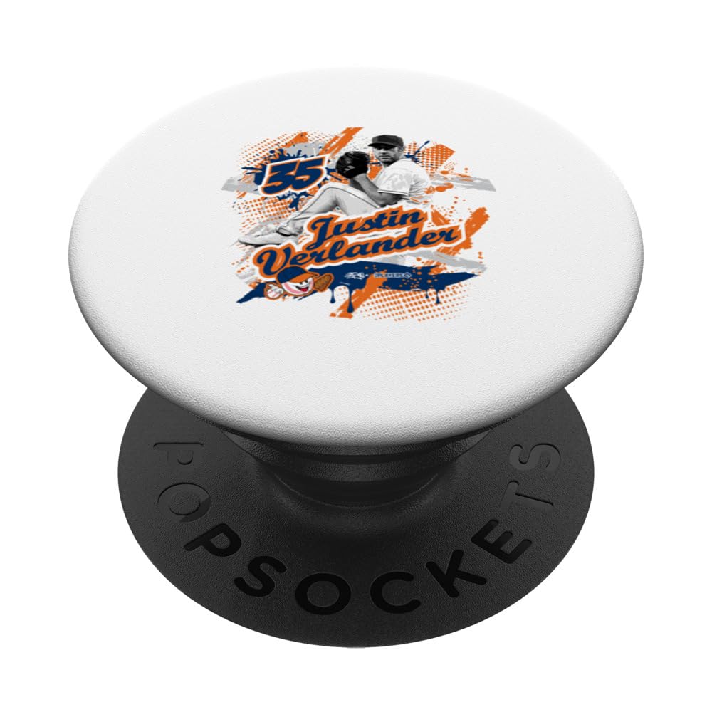 Justin Verlander Houston Baseball Sket One x MLB Players PopSockets Swappable PopGrip