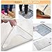 LEDOWP Rug Gripper, 8 pcs V Shape Anti Curling Carpet Gripper with Renewable Gripper Tape - Flattens Rug Corners and Stops Rug Slipping - Ideal Alternative to Rug Pad and Rug Tape for Hard Floors