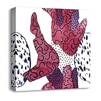 Canvas Wall Art Abstract Color Canvas Prints Home Artwork Decoration for Living Room,Bedroom - 12x12 inches