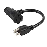 1 Foot Nema 5-15P Male to C13/ Nema 5-15R Piggyback