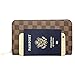 Miracle Large Capacity Checkered Zip Around Travel Wallet and Phone Clutch - RFID Blocking with Card Holder Organizer for Men Women (Brown)