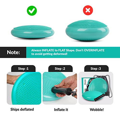 RFAQK Inflated Air Stability Wobble Cushion Wiggle Seat to Improve