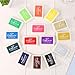 DTOL Set 15 Pcs Craft Ink Pad Korea Stamps Partner DIY Color,15 Color Rubber Stamps Craft Ink Pad for Paper Fabric Wood
