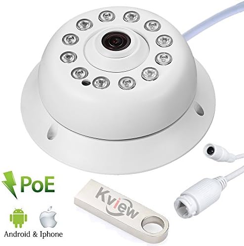 Kview Cctv 1080P POE 2.0MP 360 degree Panoramic CCTV Security IP Network FishEye Indoor CAMERA Smart Phone view