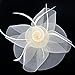 Fascinator Fascinator Sinamay Bridal Wedding Headband Cocktail Feather Mesh Net Veil Party Flower Clip Kentucky Derby Hat for Women