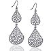 Zhenhui Luxury Elegant Vintage Style Jewelry Filigree Vine Double Drop Chandelier Earrings 5 Colors Fashion Accessories