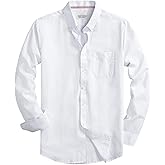 DELCARINO Mens Oxford Shirts Long Sleeve Slim Fit Lightweight Casual Button Down Shirts with Pocket