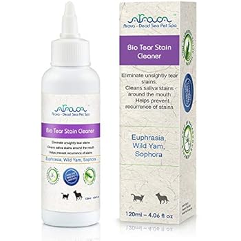 Arava - Tear Stain Remover - Eye Stain Cleaner for Dogs & Cats - Natural Ingredients & 26 Dead Sea Minerals - Safe & Effective for Pets - Double Action Removes Tear & Saliva Stains & Prevents New Ones