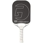 GAMMA RCF Airbender Pickleball Paddle, Raw Carbon Fiber, Customizable Handle Weight System &amp; Aerodynamic Open Throat w/Shock Absorbing Gel Insert, 22mm &amp; 16mm