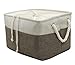 Collapsible linen Storage Bins, Magazine Storage Basket, Portable Shelf Storage Box, Closet Wardrobe Attic Organizer Container, Coffee