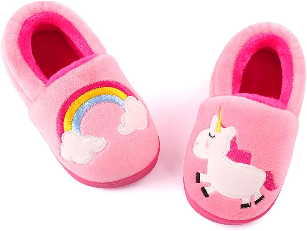  | ESTAMICO Boys Girls Warm Slippers Cartoon Car Kids Winter Indoor Household Shoes | Slippers