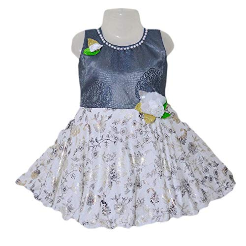 grey colour baby frock