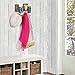 MyGift Multicolored Rustic Finish Wood Love Design Decorative Wall Mounted Coat Rack w/ 4 Metal Hooks