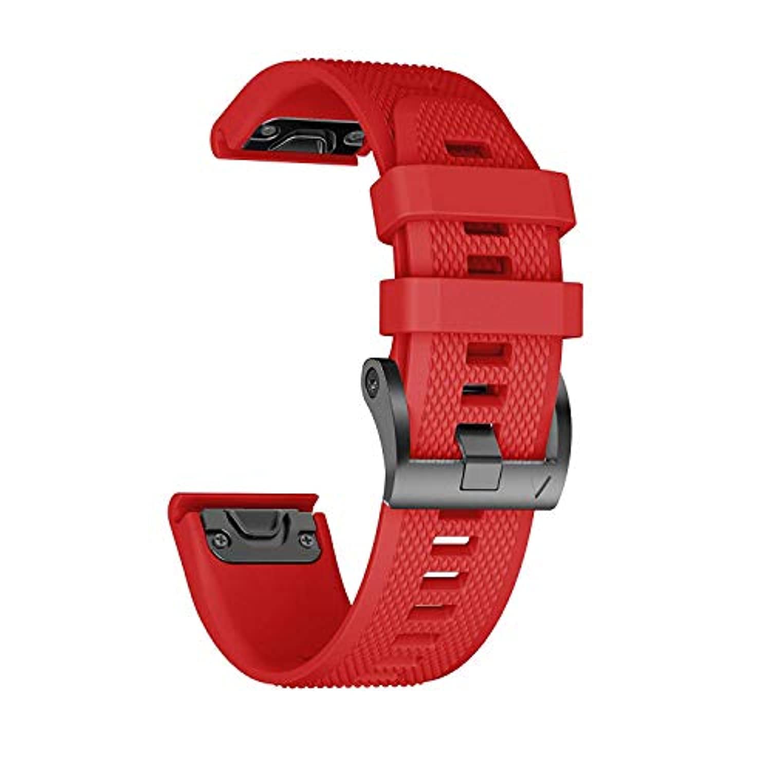 Fleshy Leaf 26mm Band Silicone Strap for Fenix 7X/Fenix 7X Solar/Fenix 7X Sapphire Solar/Fenix 6X,Fenix 5X Plus/Fenix 5X/Fenix 6X/Fenix 6X Pro/Fenix 6X Sapphire/Fenix 3/Fenix 3 HR (Red)