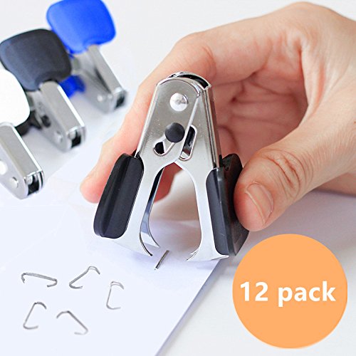 12 Pack Claw Staple Remover Tool Staple Puller Remover Wide Steel Jaws Style Remover for Staple - Thumbnail 4