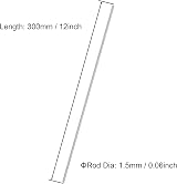 VictorsHome 1.5mm x 300mm Stainless Steel Round Rod 304 10pcs view 2