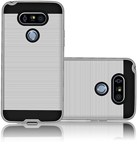 LG G5 Case, Carkoci Brushed Metal Texture, Shock Absorbent, Slim Fit, Drop Protection Rugged Cover for LG G5 Mobile Phone