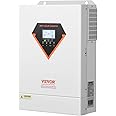 VEVOR Hybrid Solar Inverter, 6000W, All in One Pure Sine Wave Power Inverter Charger, 48V DC to 220/230V AC, with Built-in 120A MPPT Solar Controller, for Off-Grid System Lead Acid Lithium Battery