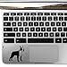StickAny Palm Series Boston Terrier 5 Sticker for Macbook Pro, Chromebook, and Laptops (Black)