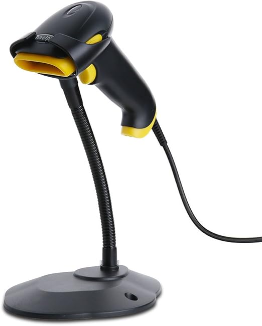 Amazon.com : Barcode Scanner with Stand, haelpu Wired Handheld 1D Laser