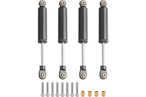 Pothyes Ascent 18 4PCS Built-in Spring Shocks Absorbers Damper for 1/18 RC Crawler Redcat Ascent-18 Metal Upgrade Part (gray, 71mm)