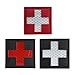 Bundle 3 Pieces - Reflective Medic Red Cross EMS EMT MED Tactical Patch Hook-Fastener Backing 2x2 inch